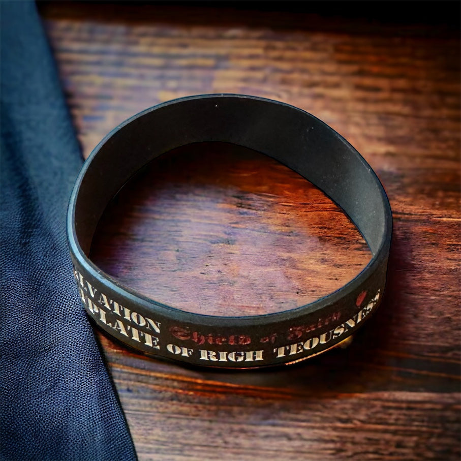 The Armor of God Silicone Wristband Bracelets Ephesians 6: 10-18