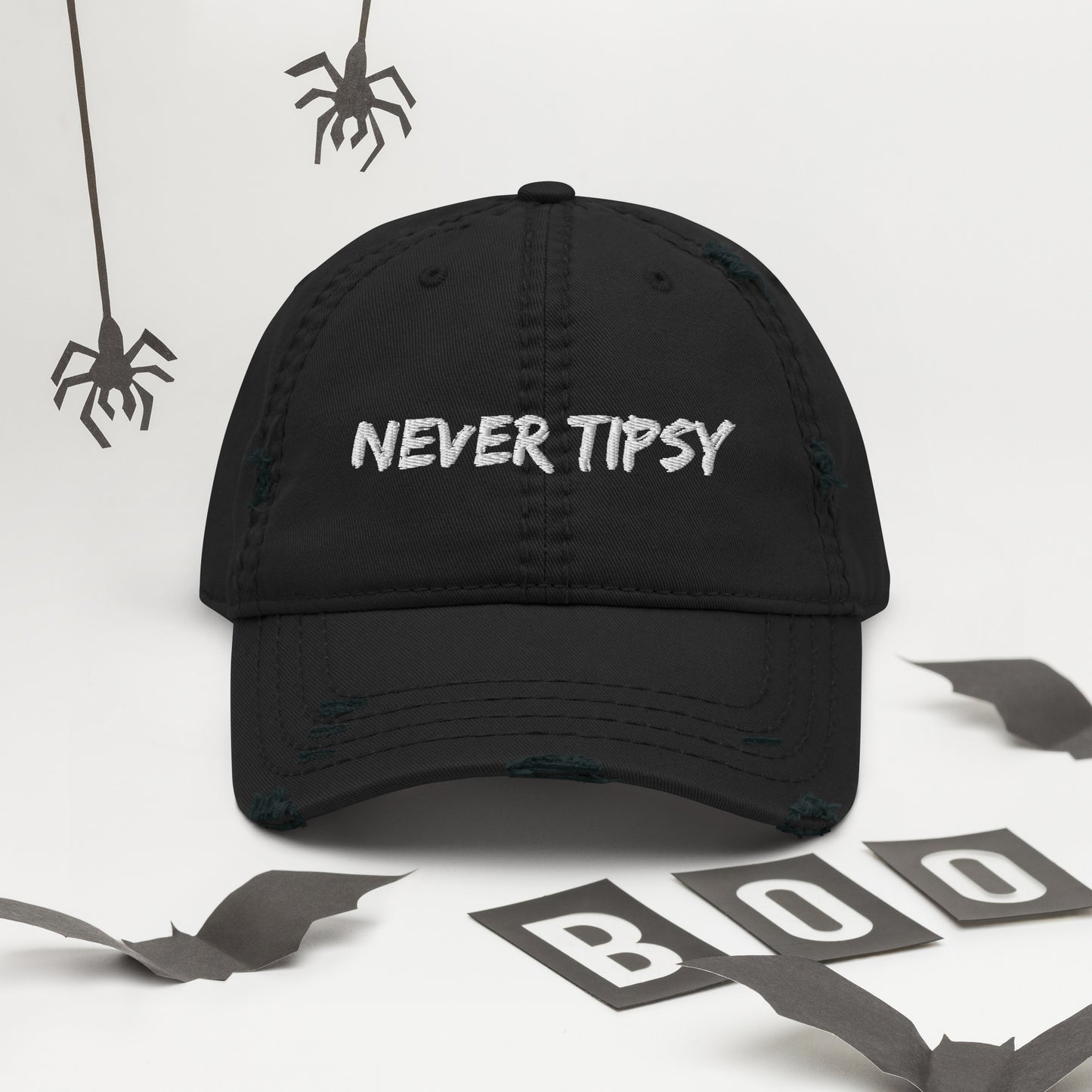 Never Tipsy Distressed Dad Hat