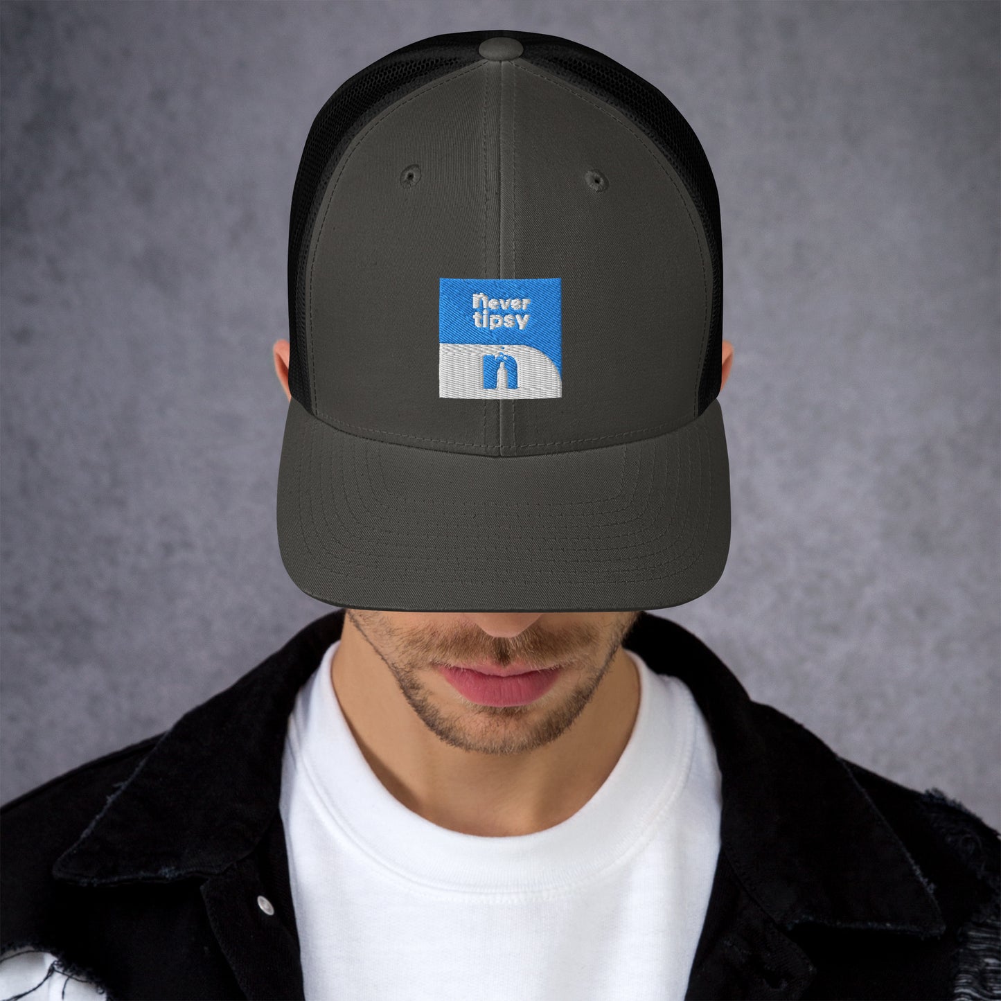 Never Tipsy Logo Trucker Cap