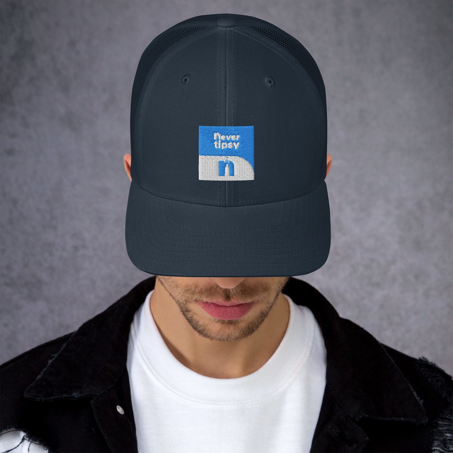 Never Tipsy Logo Trucker Cap