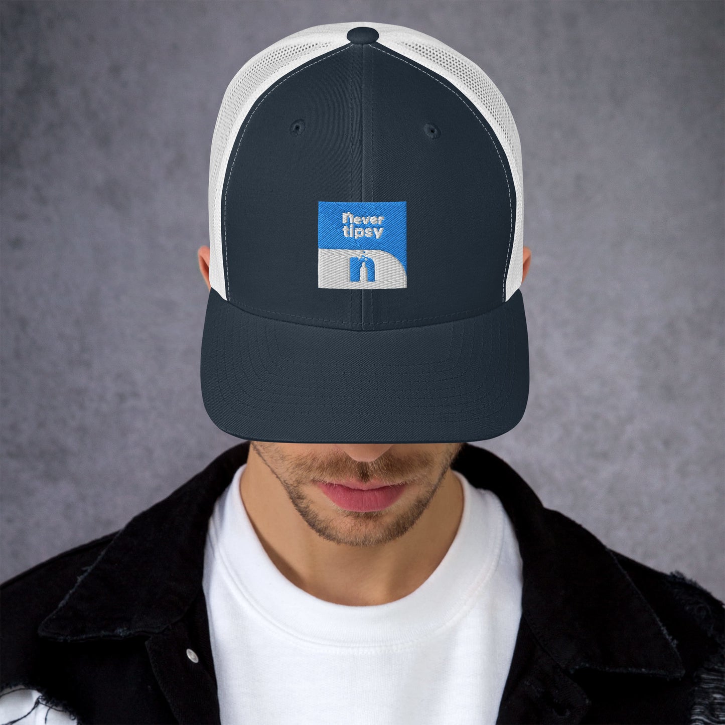 Never Tipsy Logo Trucker Cap